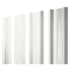 Штакетник М-образный А с прямым резом 0,5 Satin RAL 9003 сигнальный белый