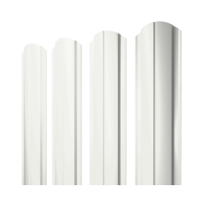 Штакетник Полукруглый Slim фигурный 0,45 PE RAL 9003 сигнальный белый