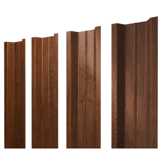 Штакетник П-образный В с прямым резом 0,4 Print Premium Golden Wood Fresh TwinColor