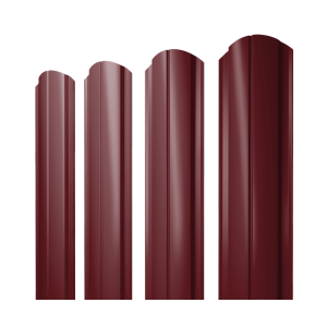 Штакетник Полукруглый Slim фигурный 0,45 PE RAL 3005 красное вино