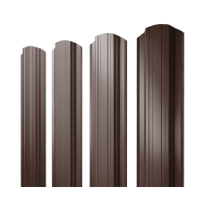 Штакетник Прямоугольный фигурный 0,45 PE RAL 8017 шоколад