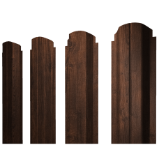 Штакетник П-образный А фигурный 0,45 Print-Double Premium Cherry Wood Dark F