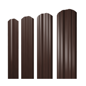 Штакетник Twin фигурный 0,4 PE RAL 8017 шоколад