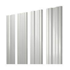 Штакетник Twin с прямым резом 0,45 PE RAL 9003 сигнальный белый