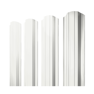 Штакетник Прямоугольный фигурный 0,4 PE RAL 9003 сигнальный белый