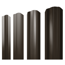 Штакетник М-образный А фигурный 0,4 PE-Double RR 32 темно-коричневый