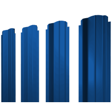Штакетник П-образный B фигурный 0,45 PE RAL 5005 сигнальный синий