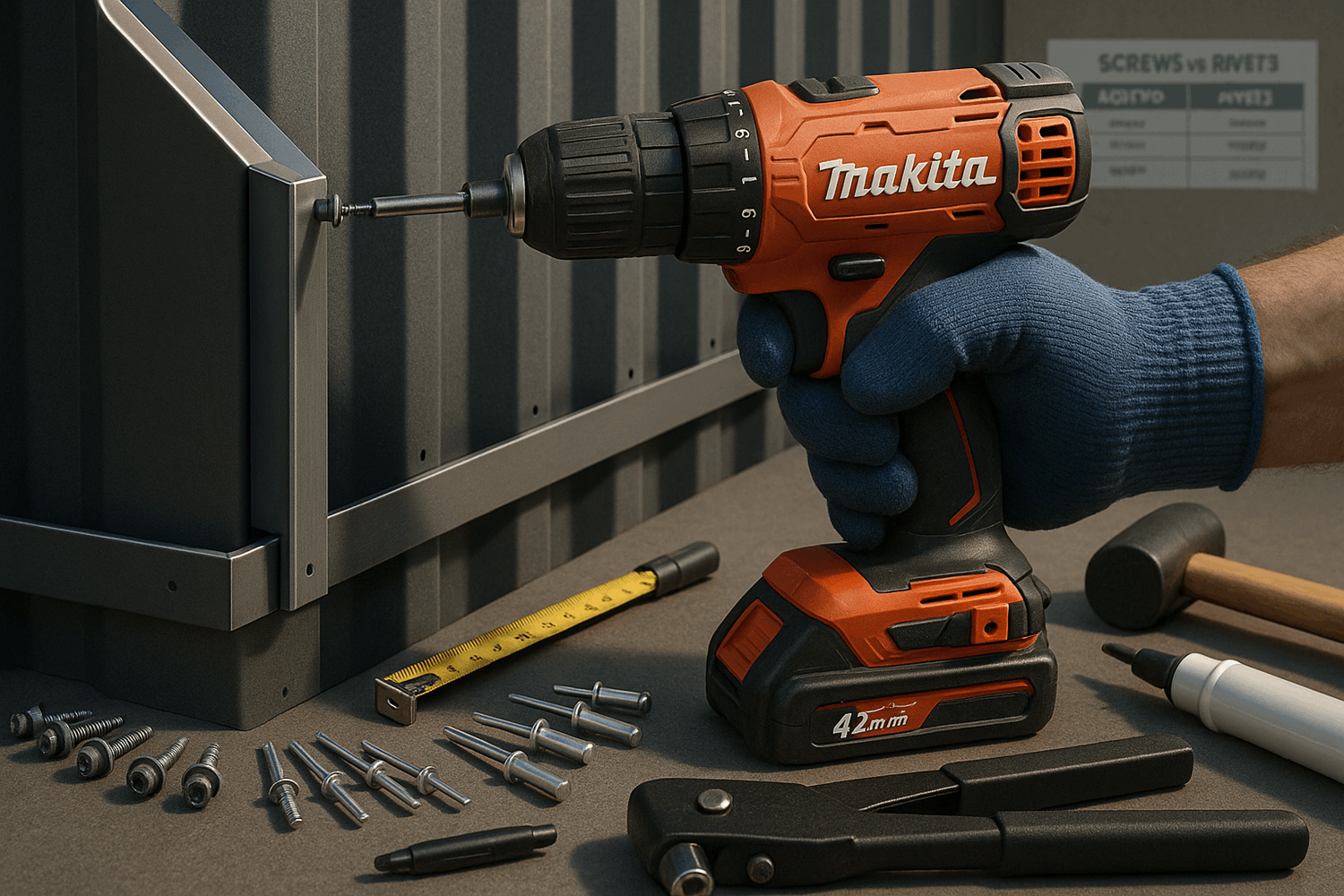  Монтаж на саморезы/заклепки (для планок и уголков)