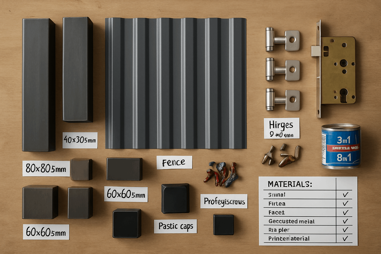 Материалы для ворот и забора: что указать в чертеже