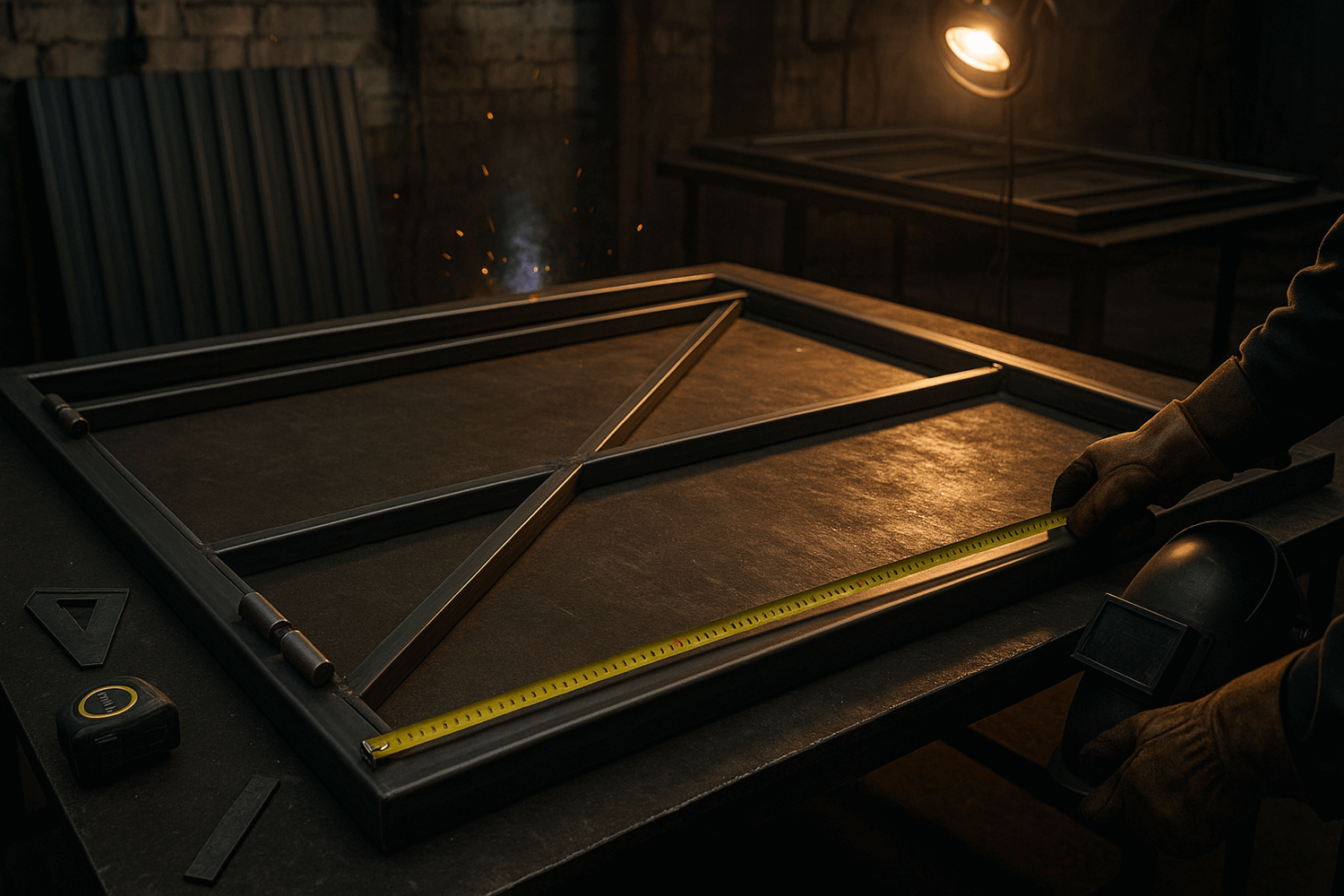  Распашные ворота из профнастила