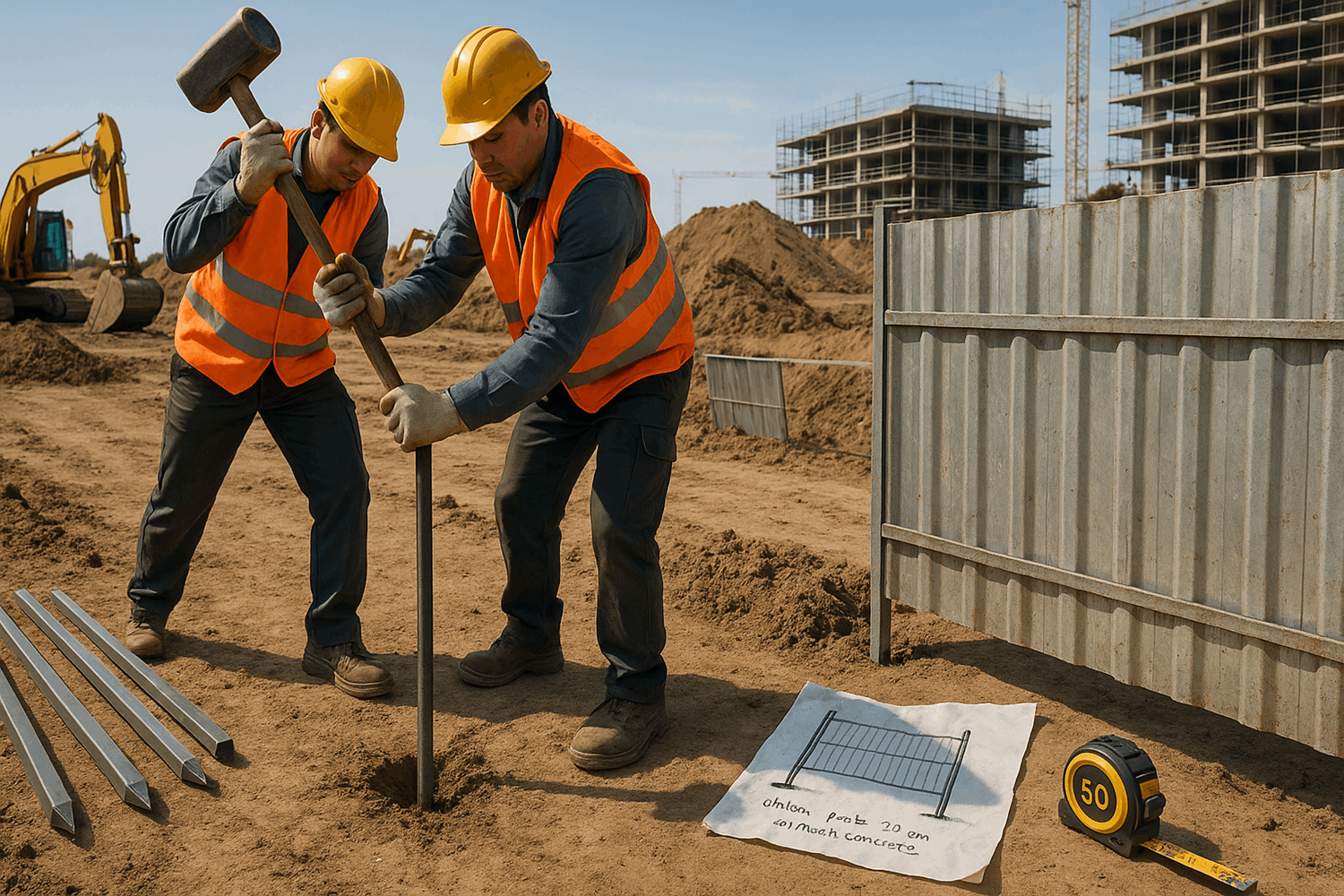  Чертёж временного ограждения