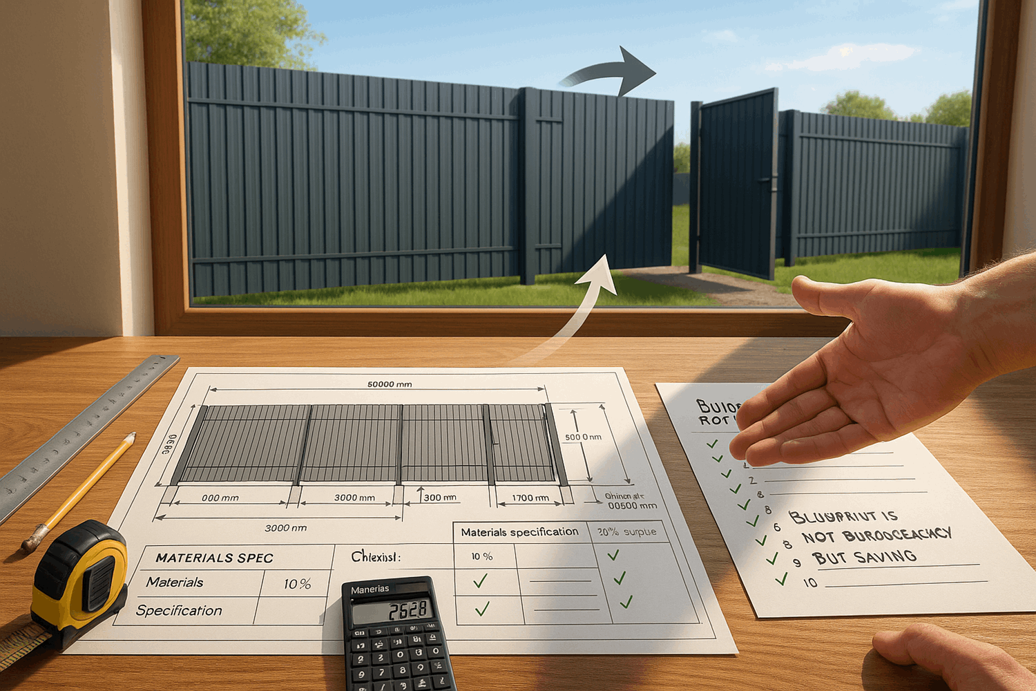 Чертёж забора: коротко о главном
