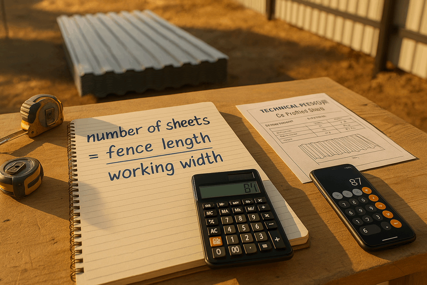 Как рассчитать погонный метр забора из профнастила