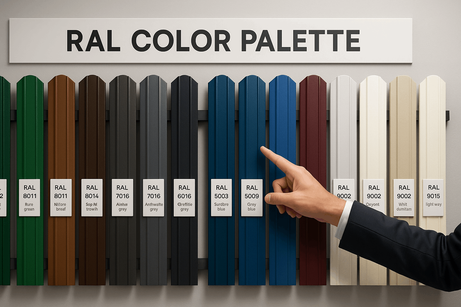 Каталог цветов металлоштакетника по оттенкам (фото и названия)