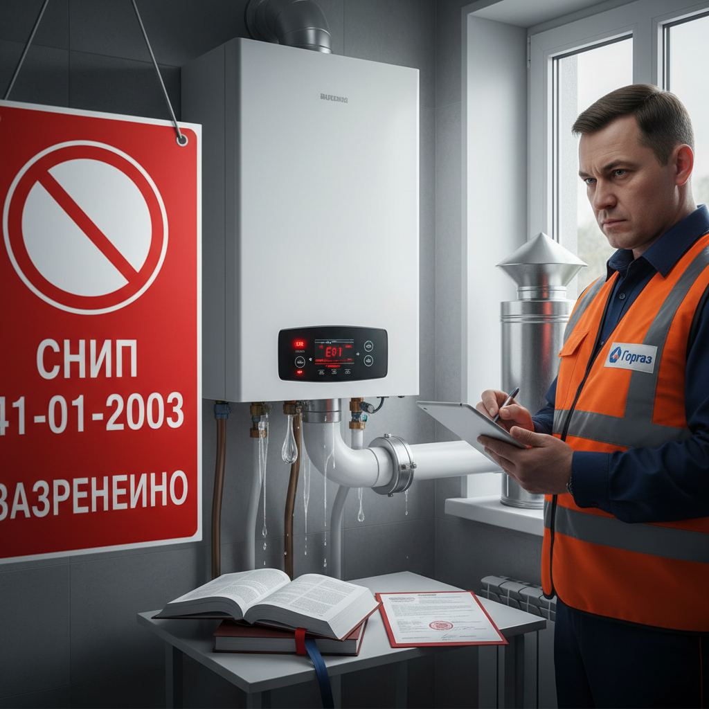  Ошибка 3: Дефлектор на газовый котел без учета СНиП