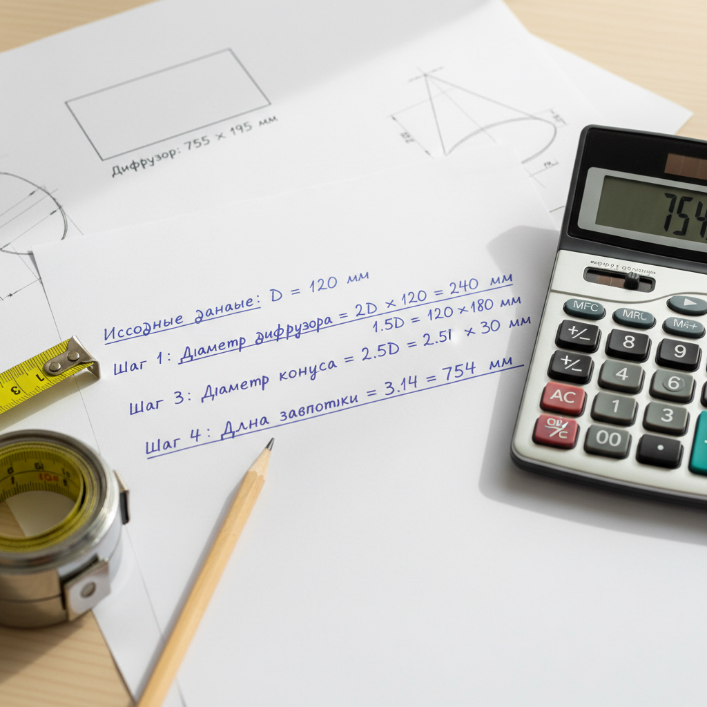  Пример расчета для трубы 120 мм