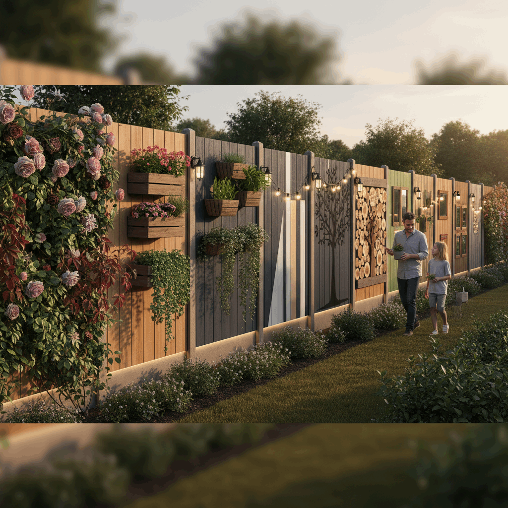 Как украсить деревянный забор: 28 фото идей