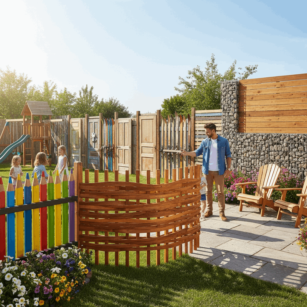  Необычные идеи деревянных заборов: 10 фото