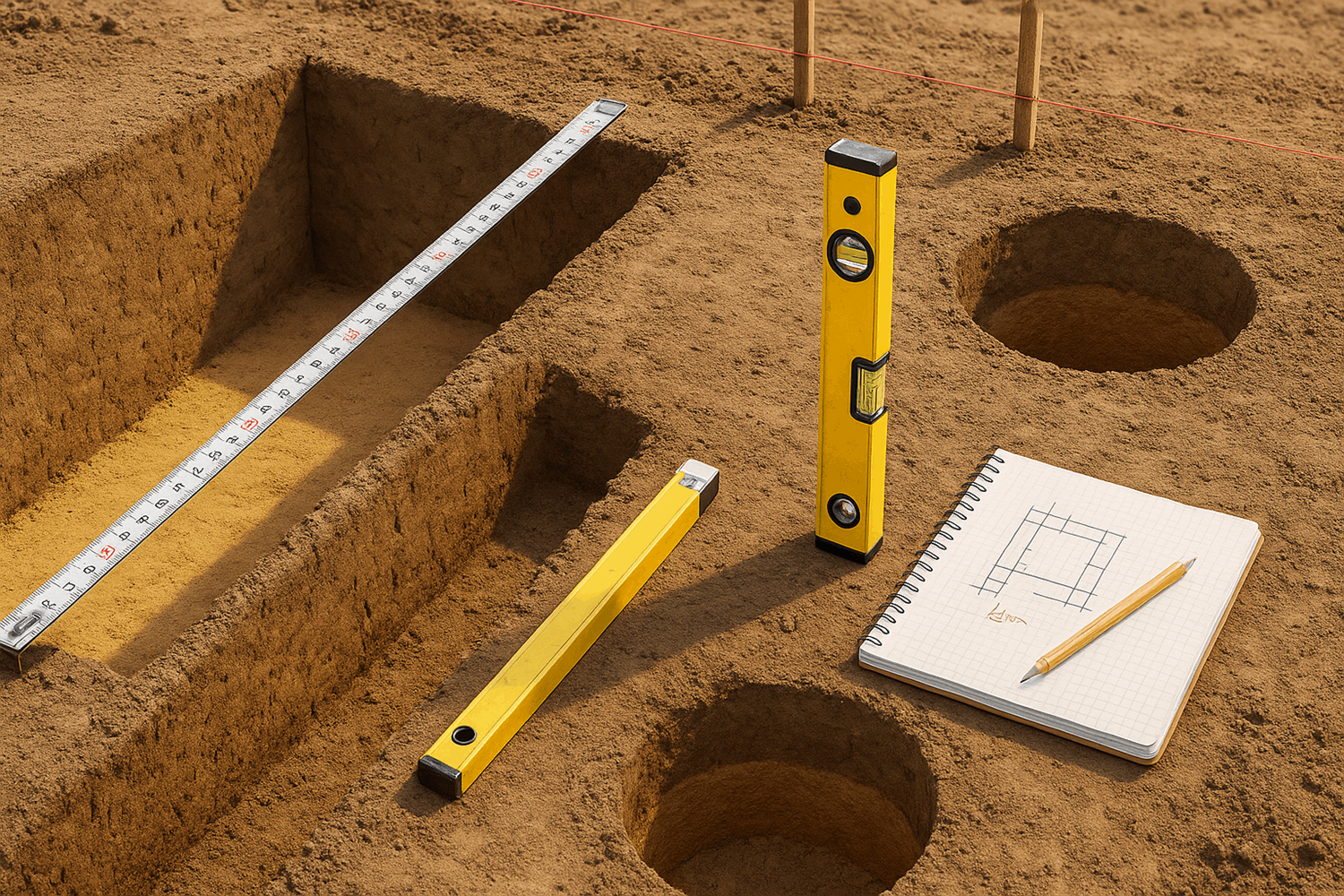 Ленточный фундамент для забора из профнастила: расчёты и параметры