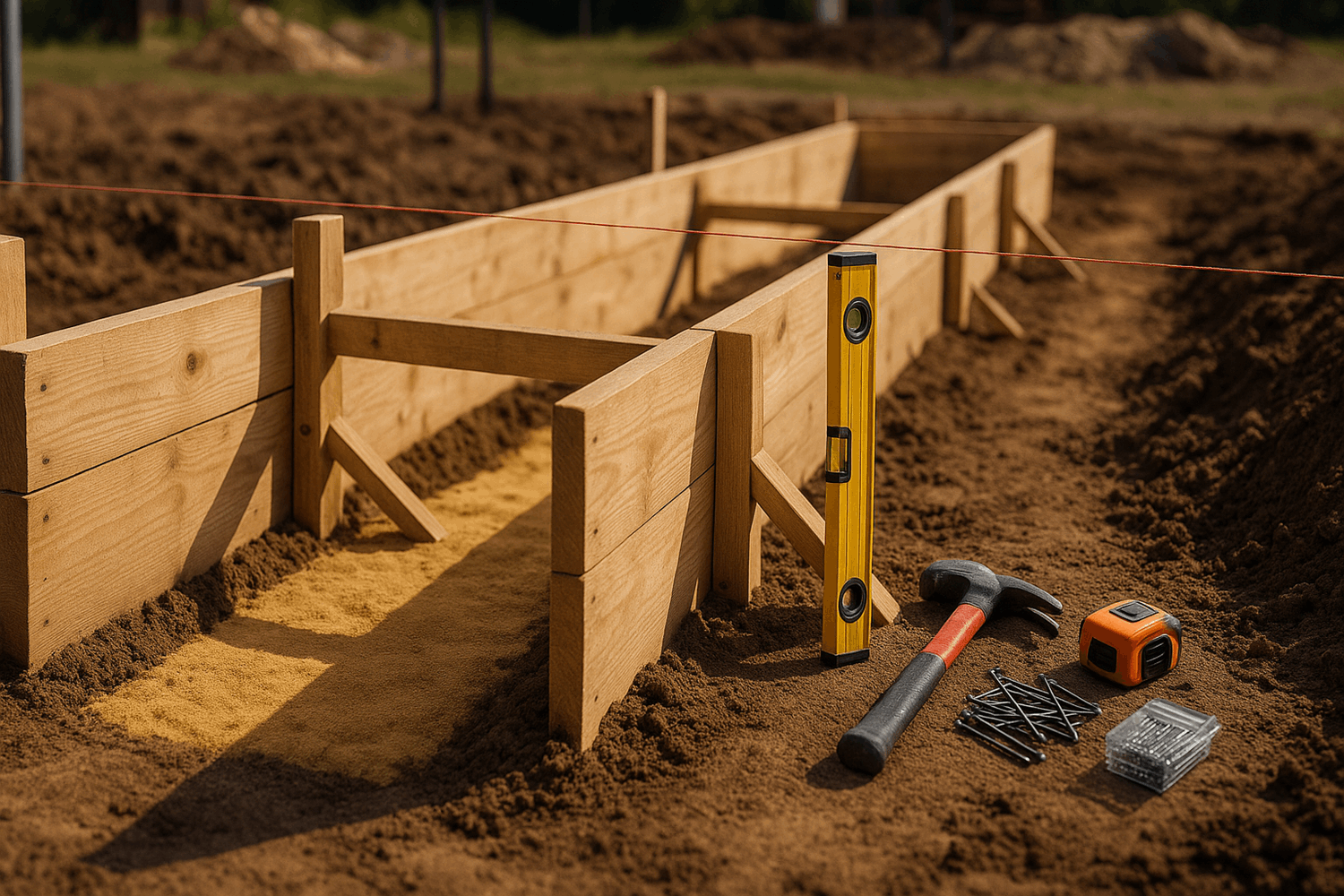  Шаг 3. Установка опалубки