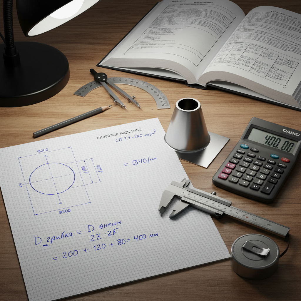 Расчет размеров грибка: формулы и примеры