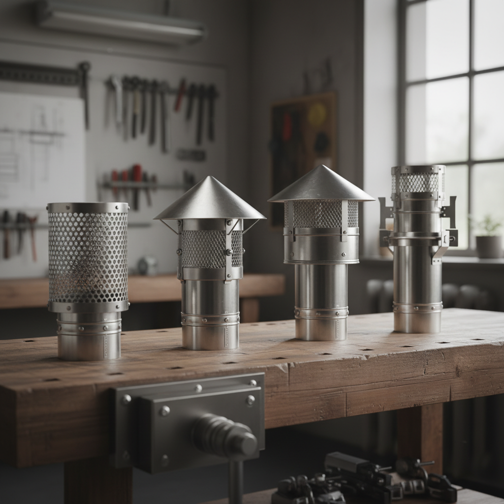 Виды искрогасителей для бани: сравнение с фото