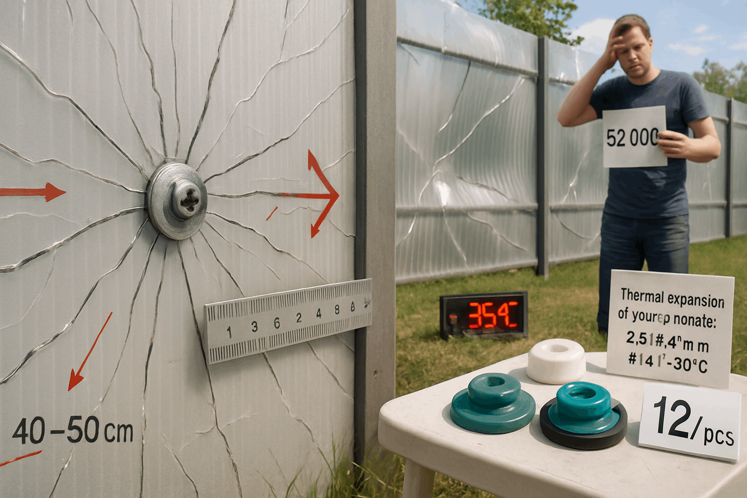  Ошибка 7. Не оставили зазор для поликарбоната