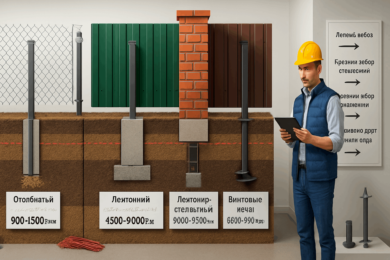  Типы фундамента под забор