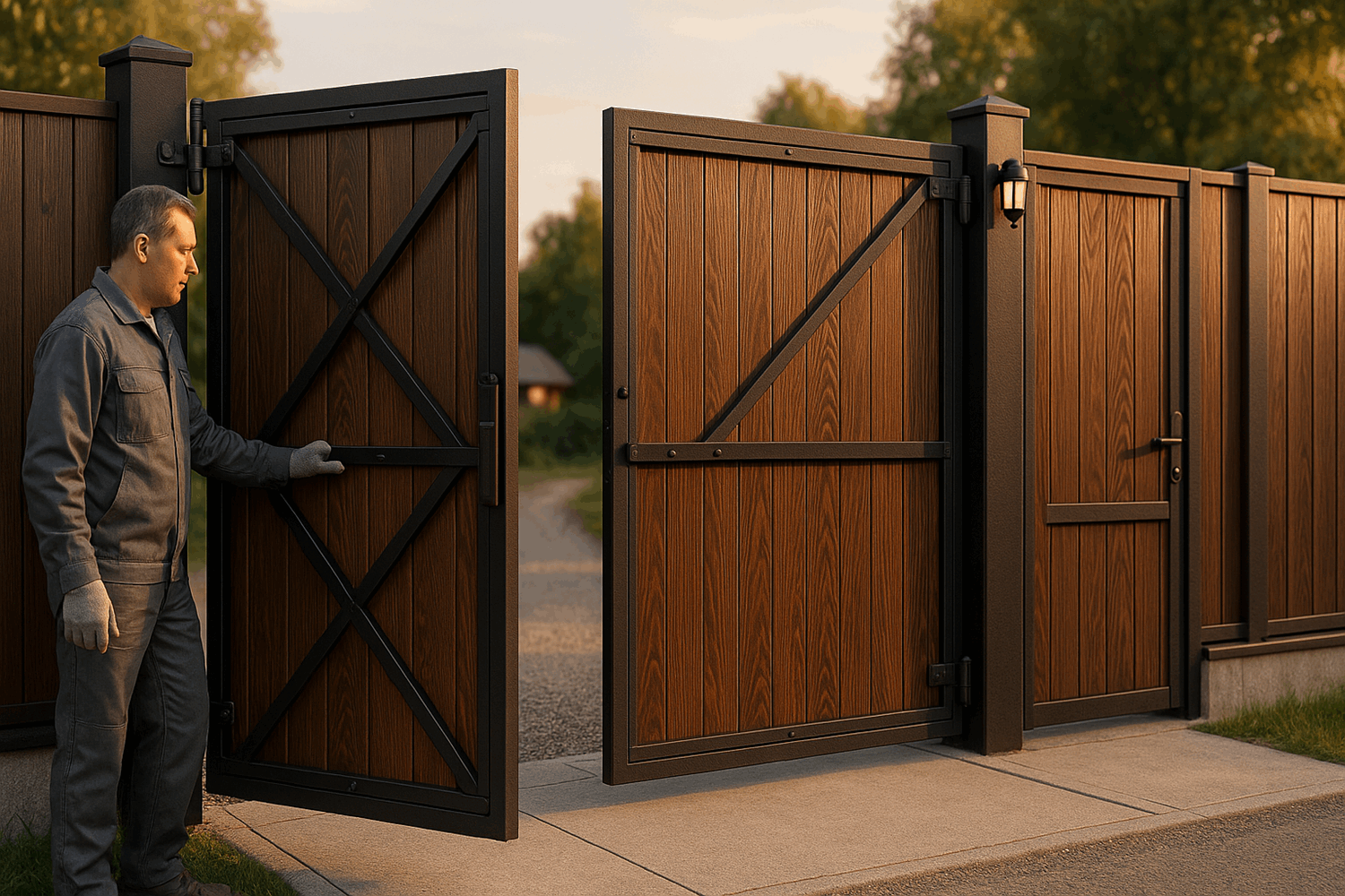  Этап 6. Ворота и калитка — парадный вход