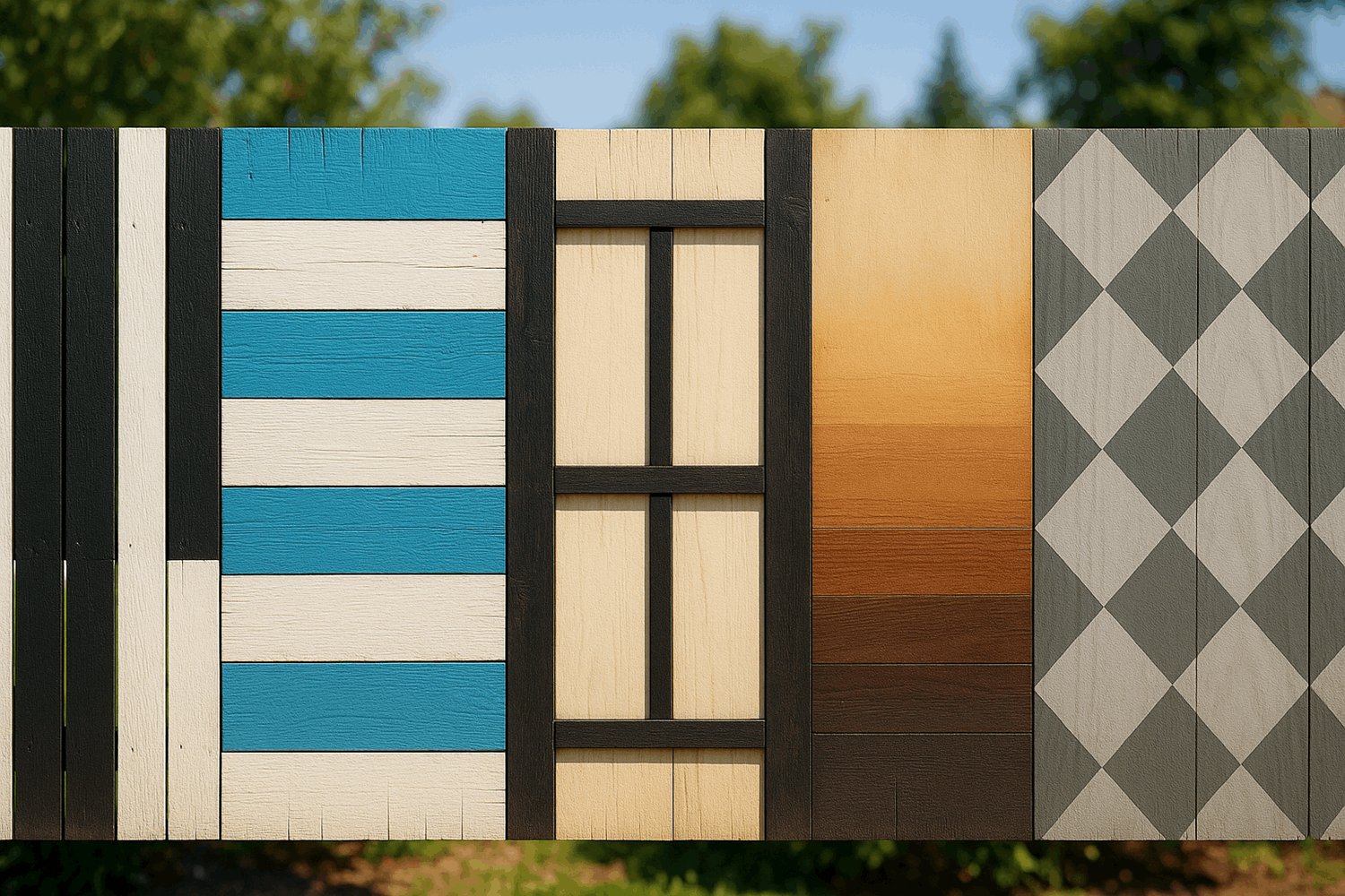 10 способов красиво покрасить забор двумя цветами