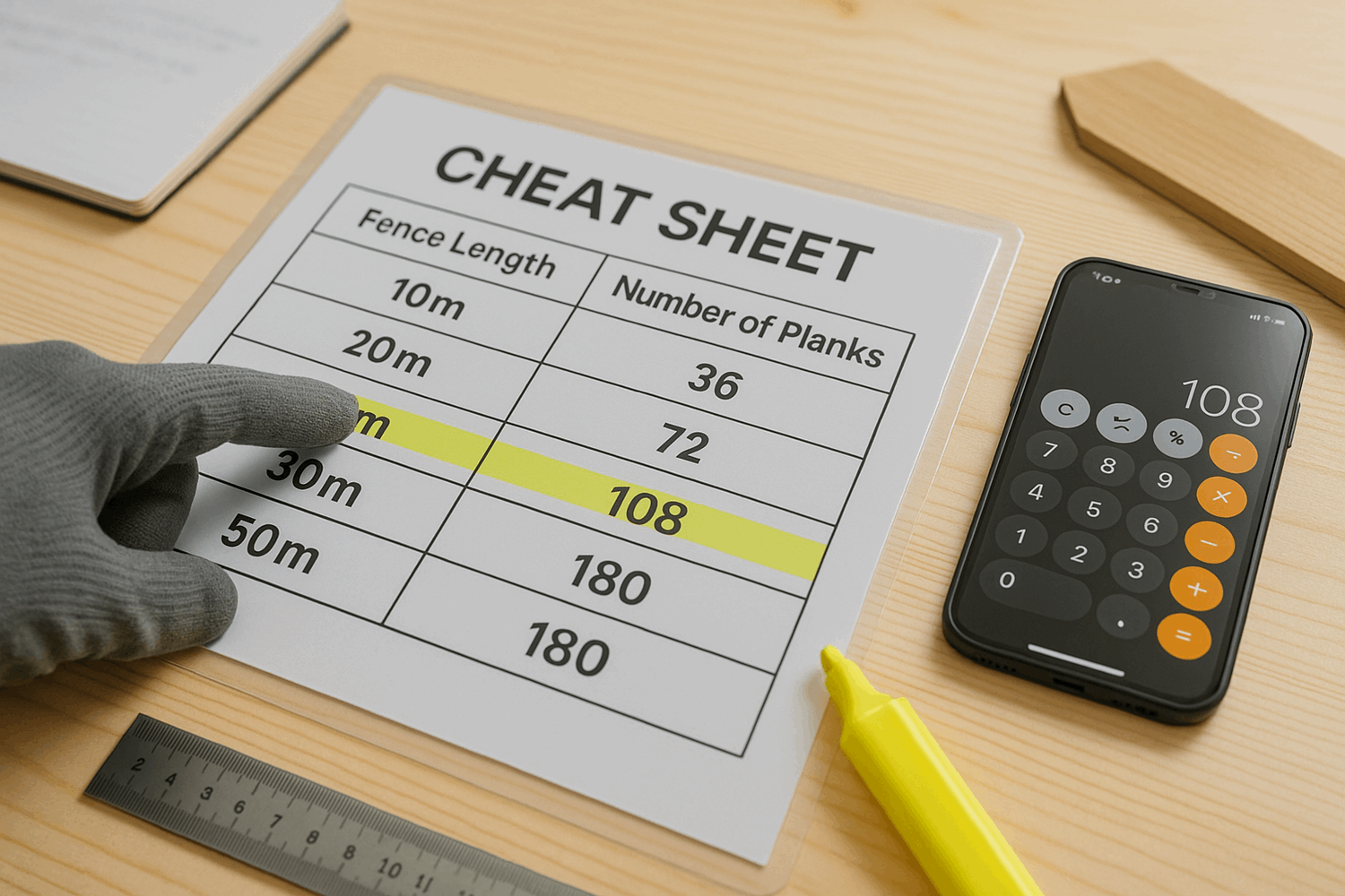  Готовые расчёты для популярных длин заборов