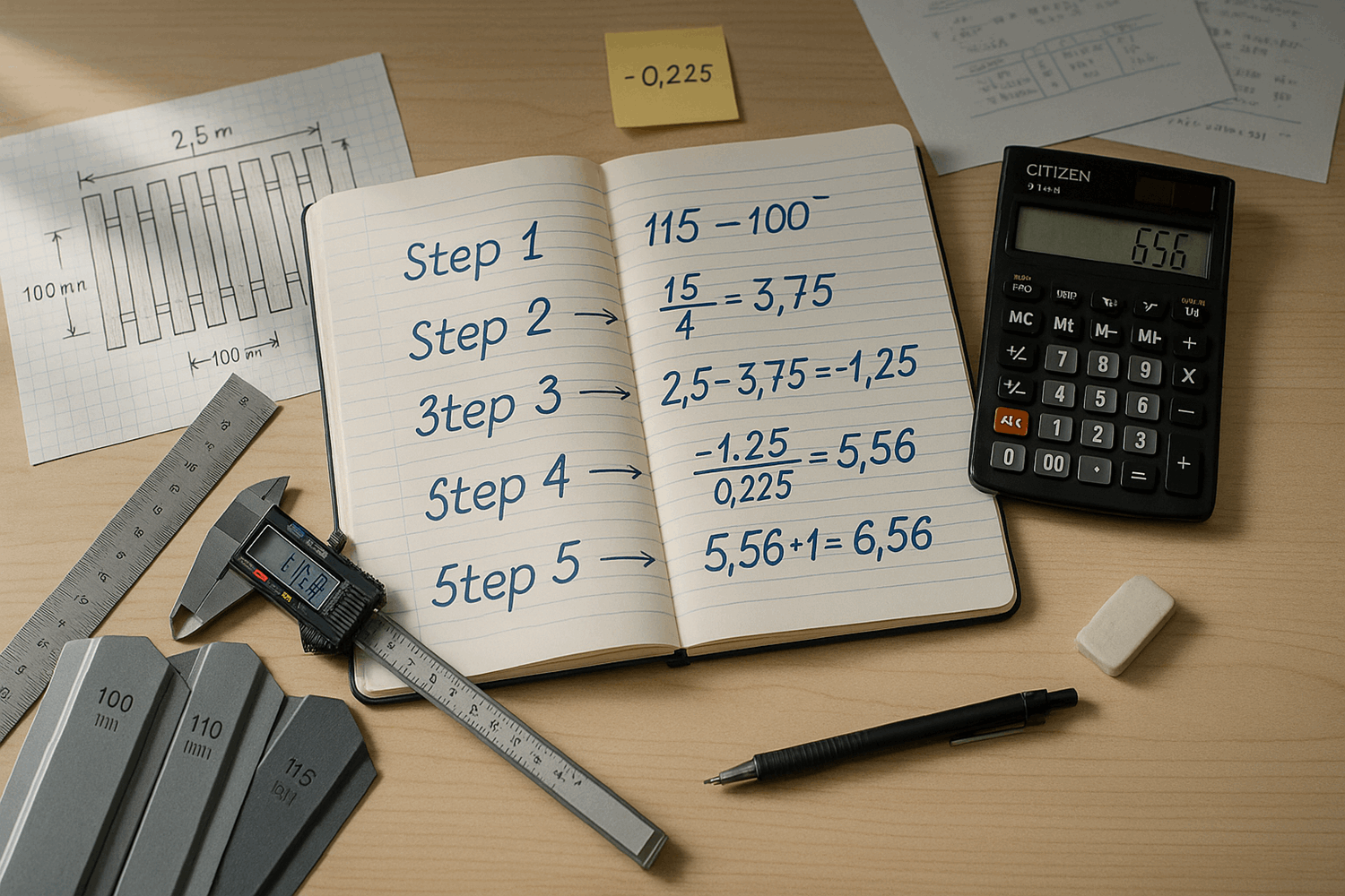  Пошаговая инструкция пересчёта зазора