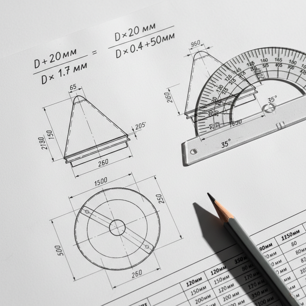 Формулы расчета параметров грибка