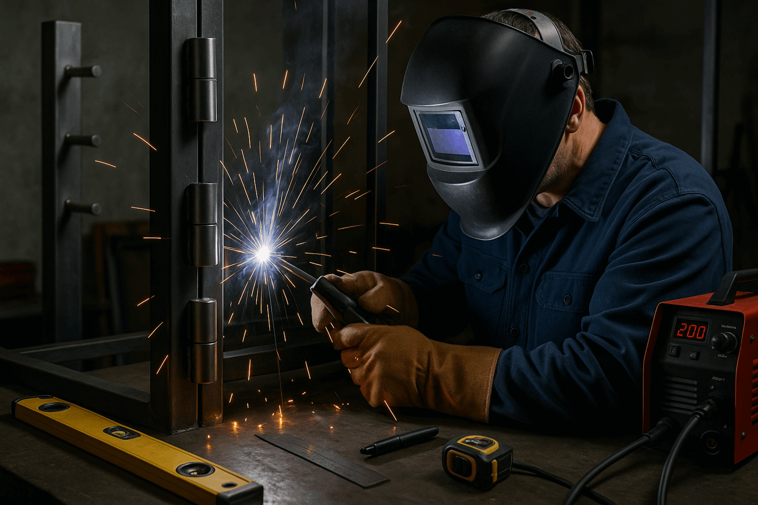 Крепление петель и навешивание калитки