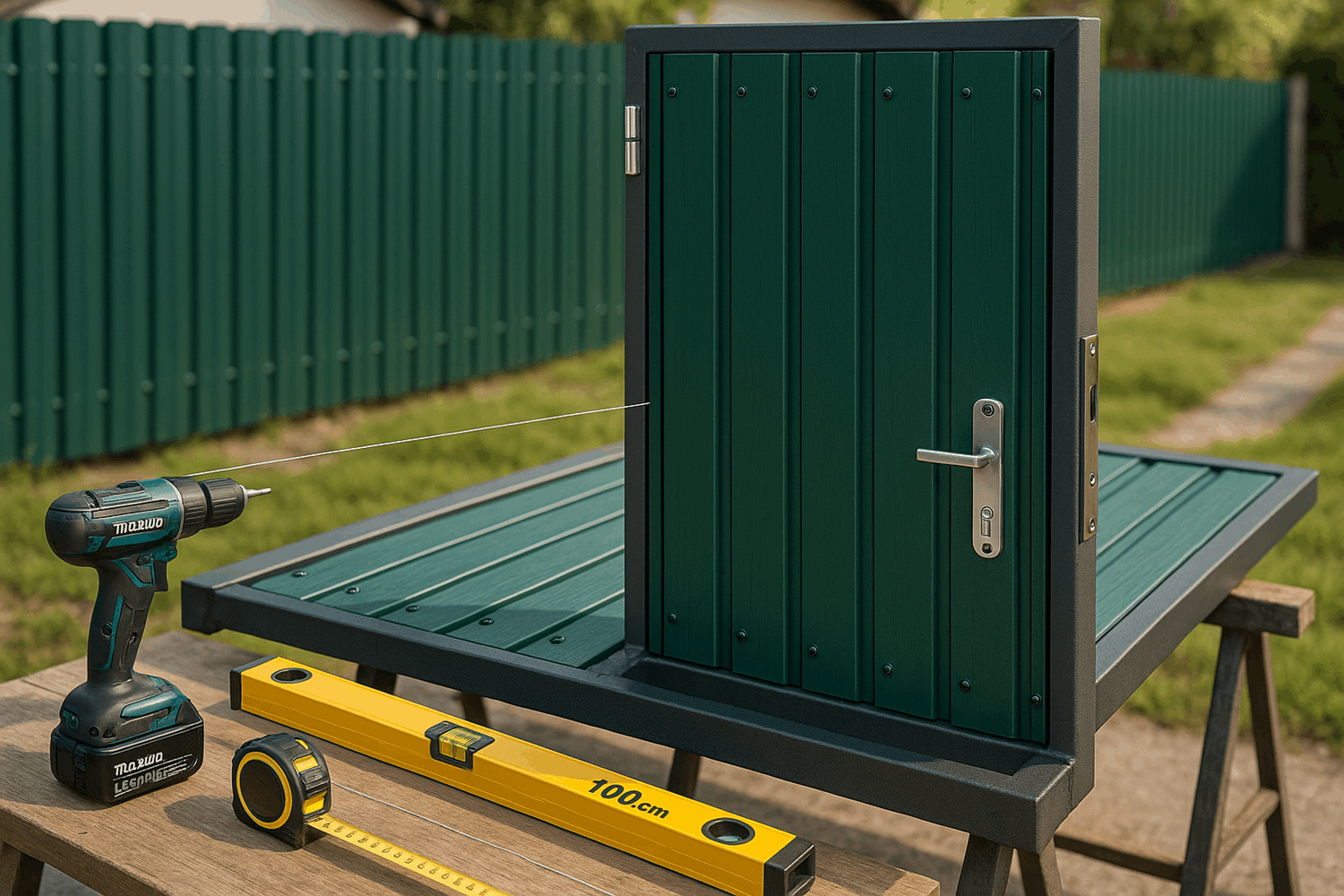 Обшивка калитки евроштакетником