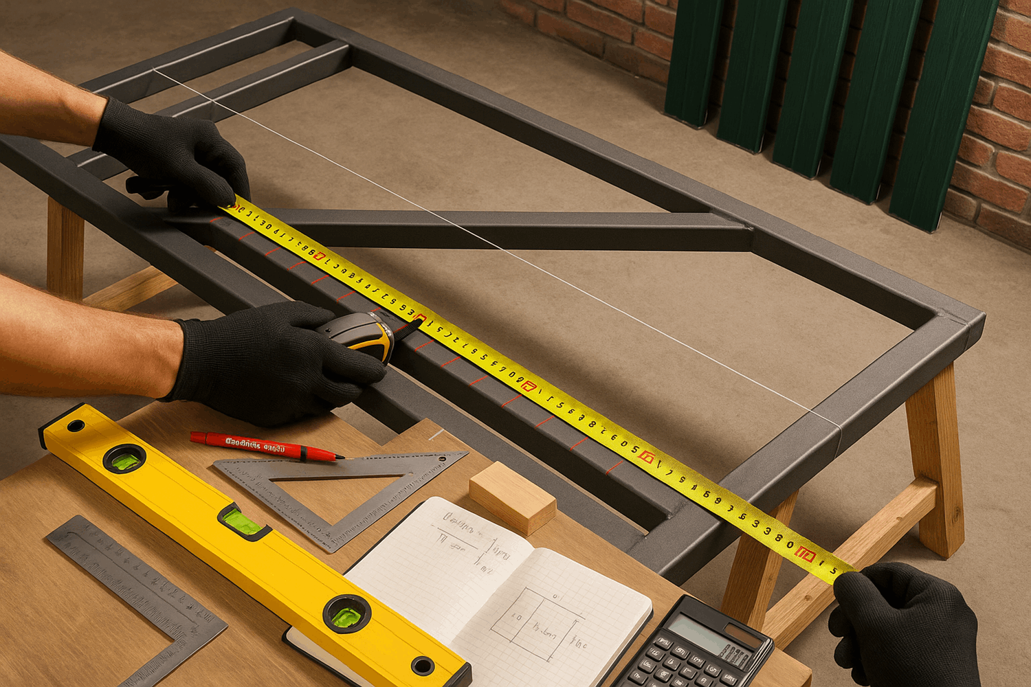  Расчет количества штакетин и разметка