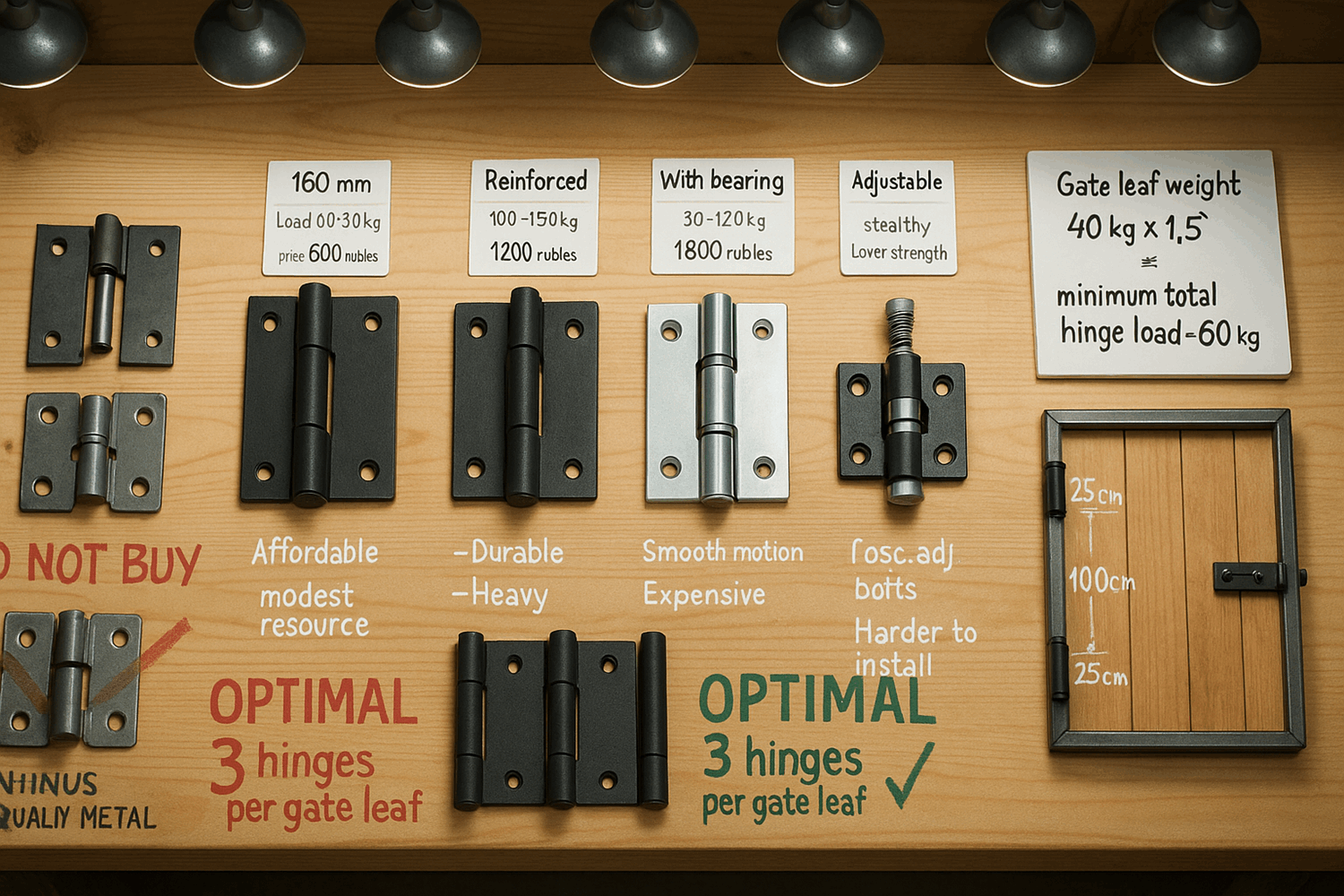  Какие петли выбрать и сколько их нужно