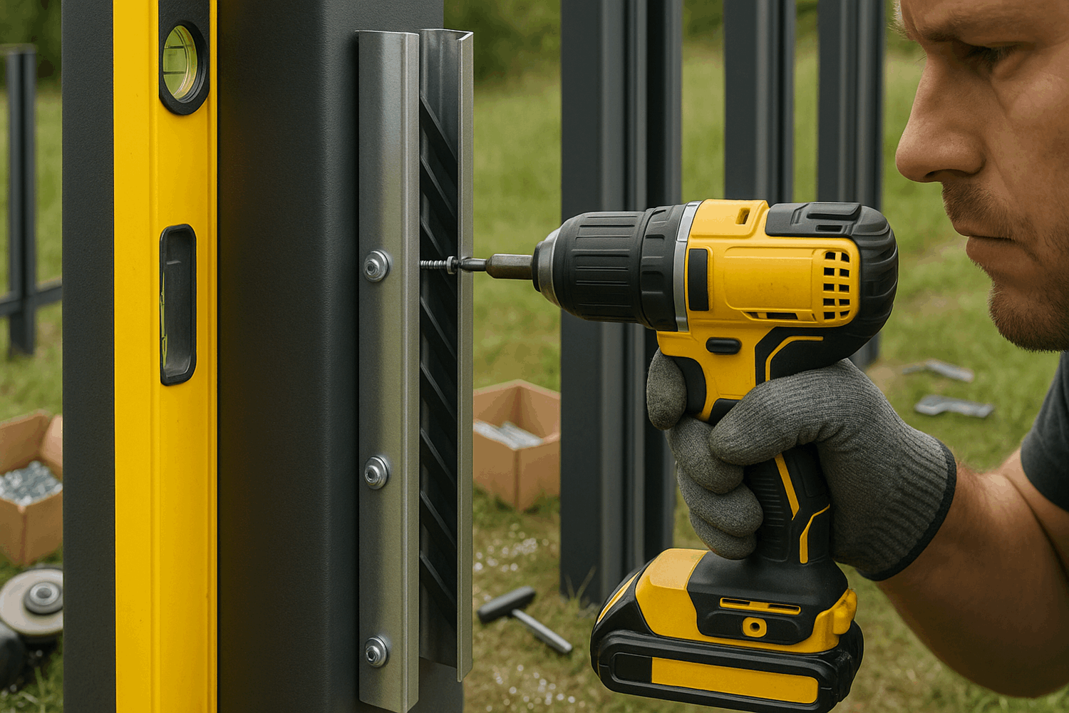  Шаг 3. Монтаж направляющих (П-образных профилей)