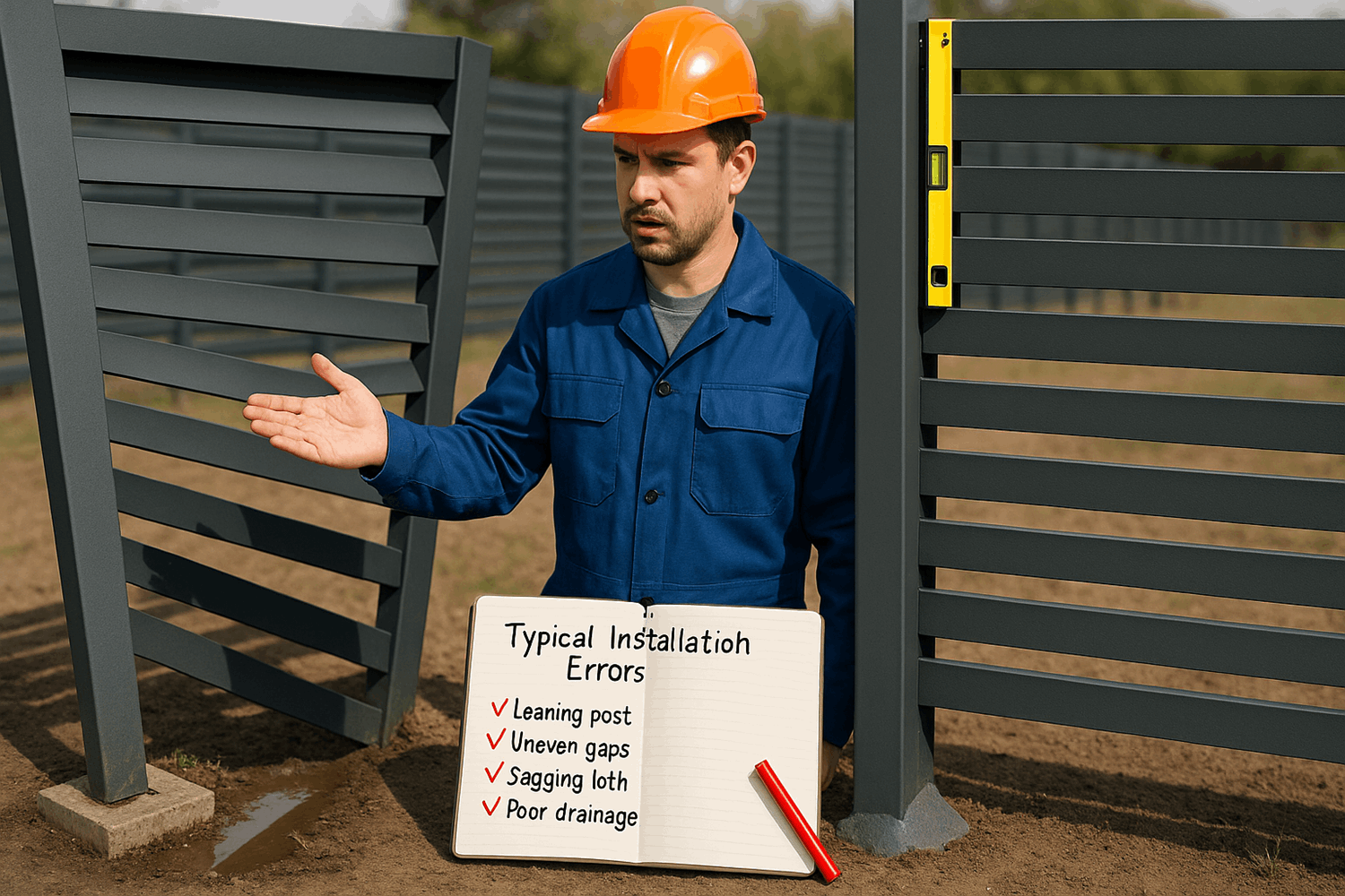 Типичные ошибки при установке забора-жалюзи и как их избежать