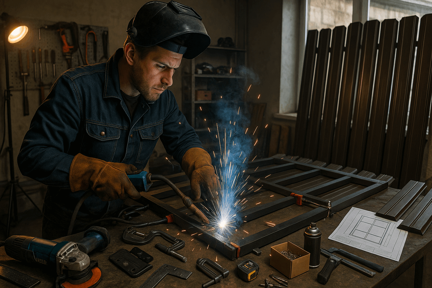 Как сделать калитку из евроштакетника своими руками