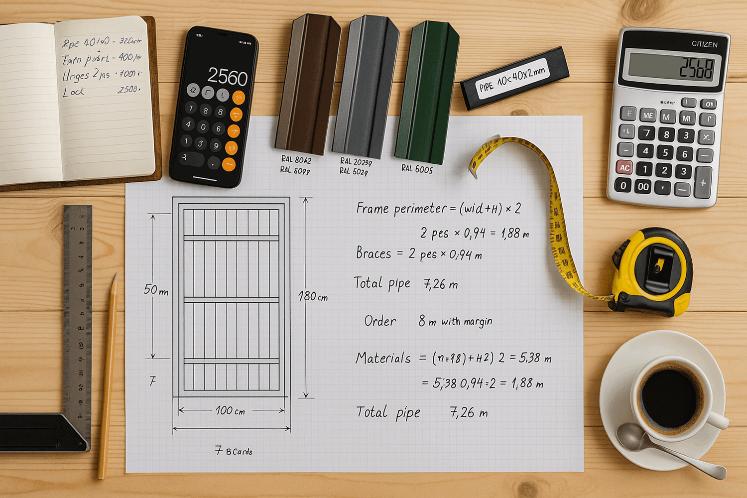 Размеры и расчет материалов для калитки