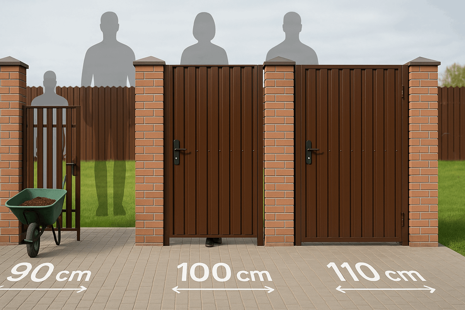  Стандартные размеры калиток