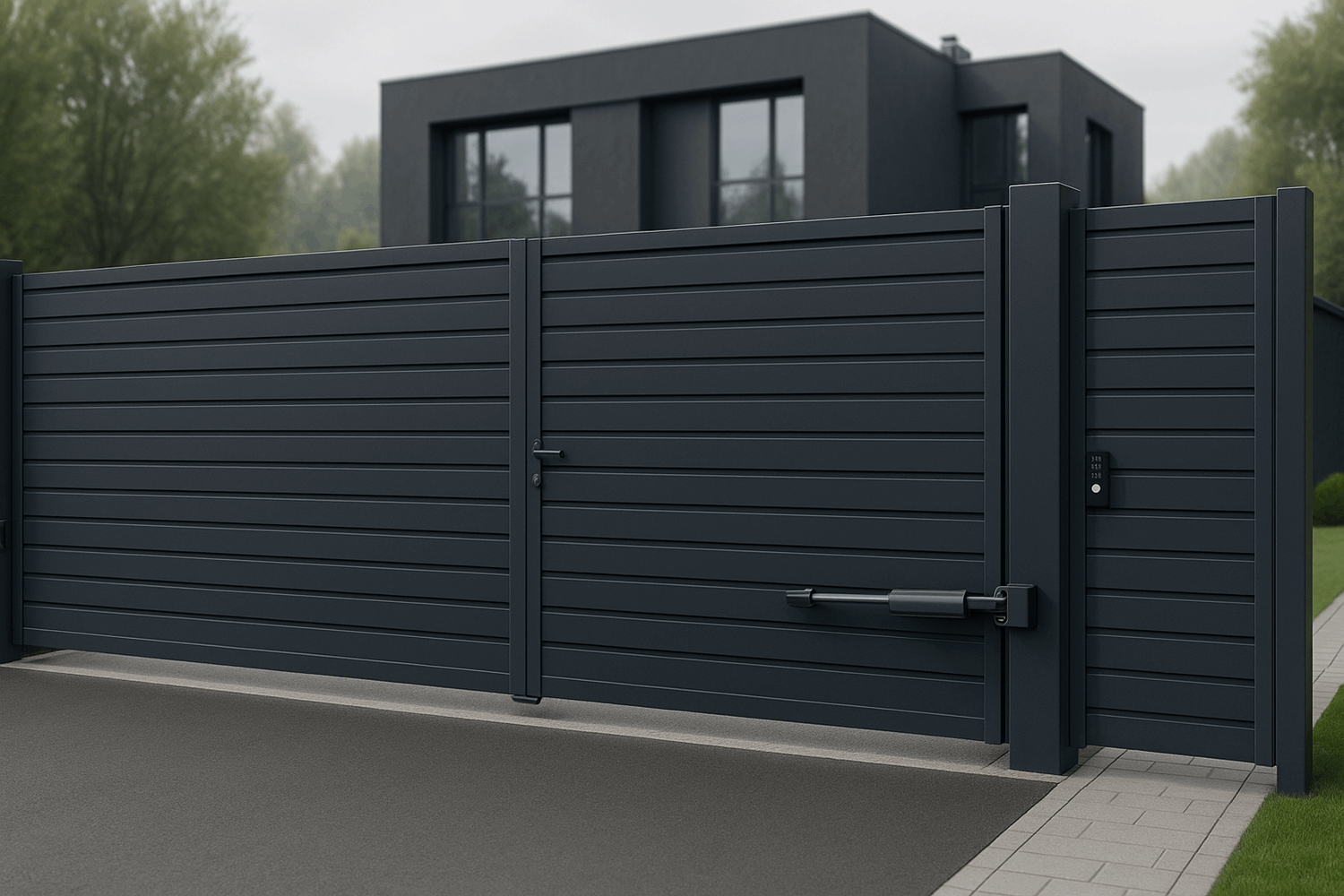  Ворота и калитка из евроштакетника: готовые комплекты