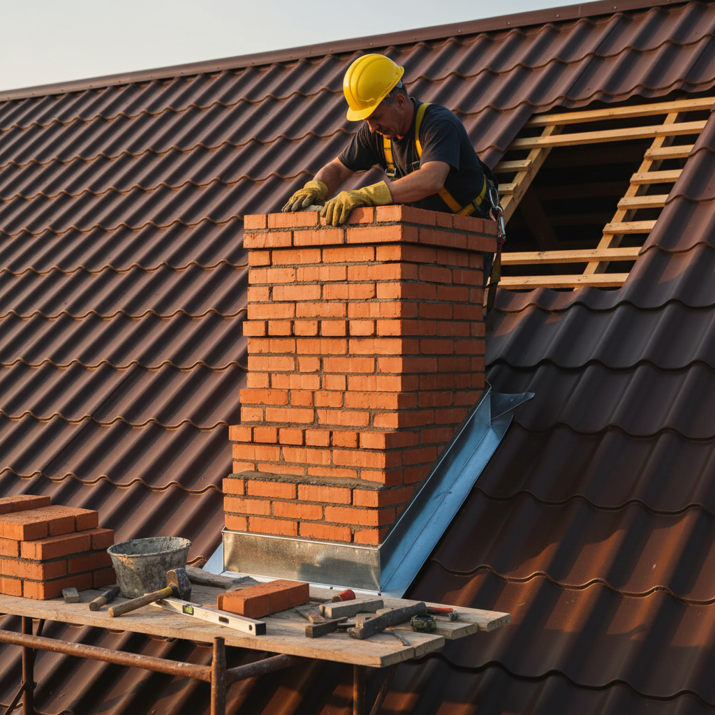  Кладка выдры и вывод на крышу