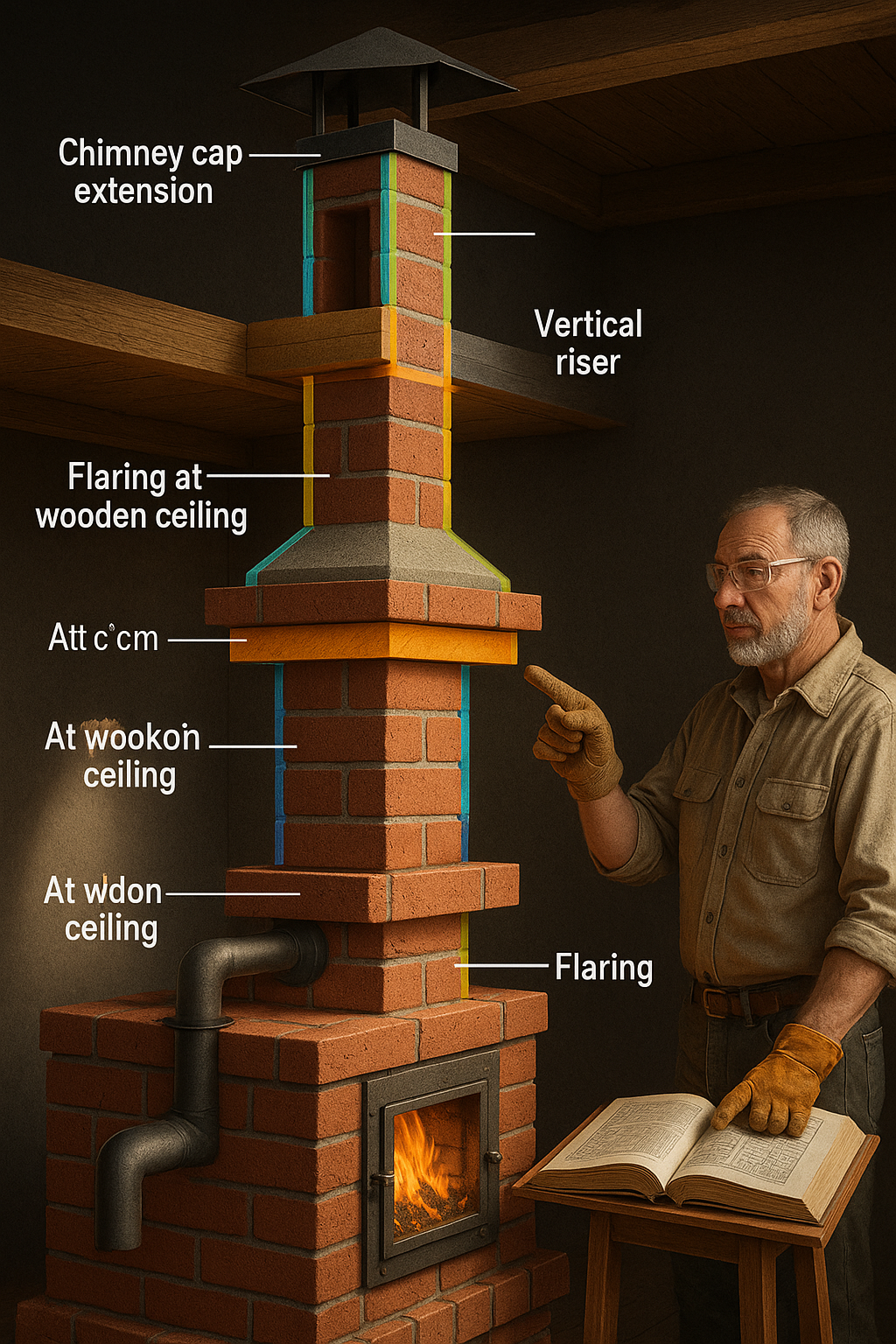 Конструкция кирпичного дымохода