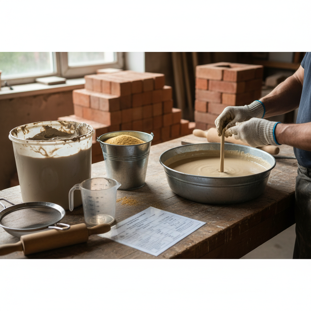  Приготовление глиняно-песчаного раствора