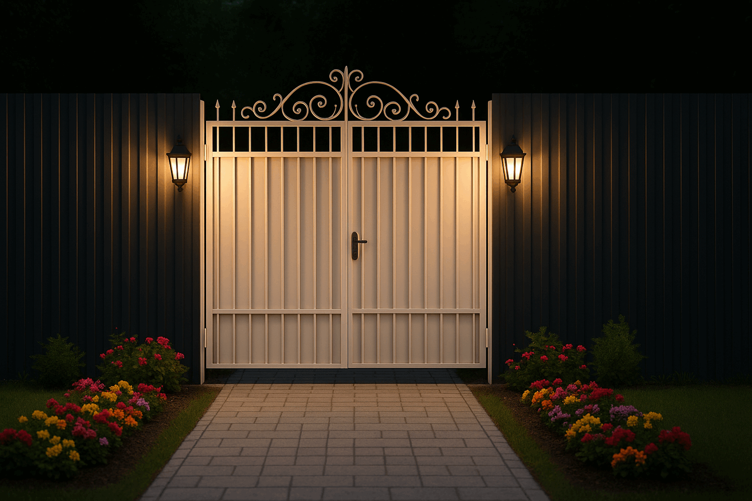  Вариант 3. Ворота и калитка отдельно — играем на контрасте