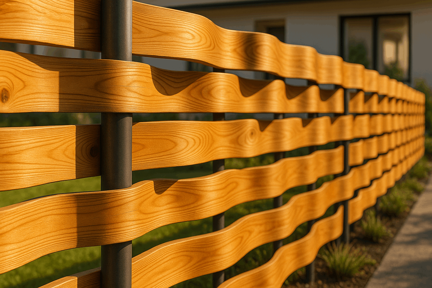  4. Плетенка из досок (австрийская техника) — изюминка участка