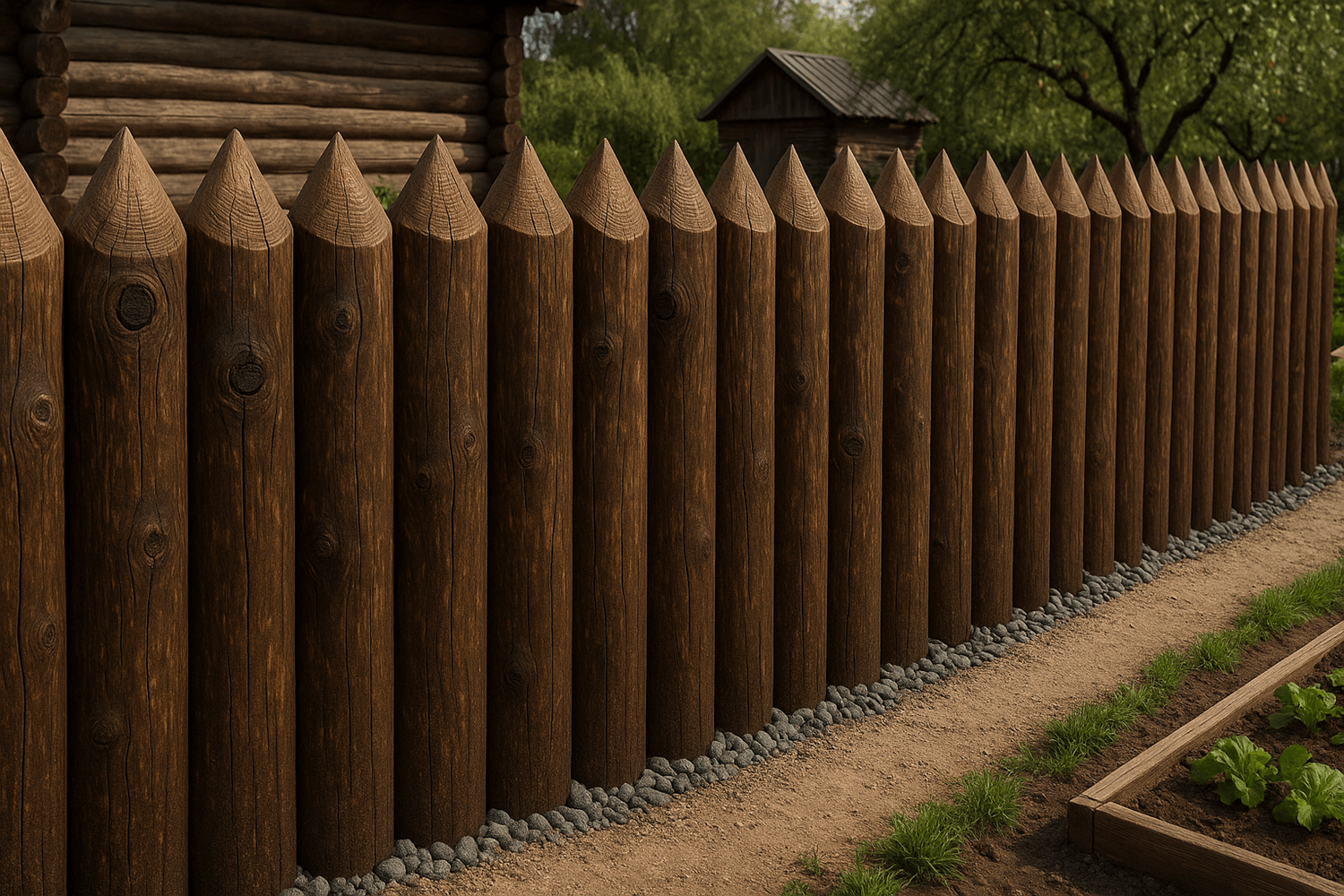 5. Частокол — надежная защита с характером