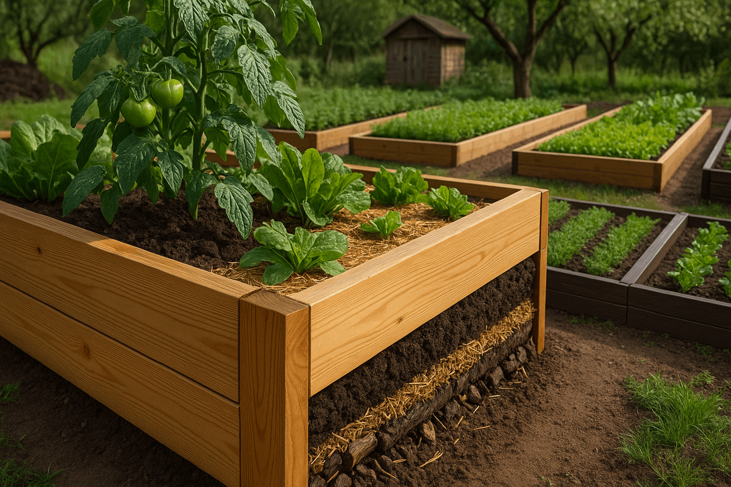 Ограждения для грядок в огороде: практичные решения